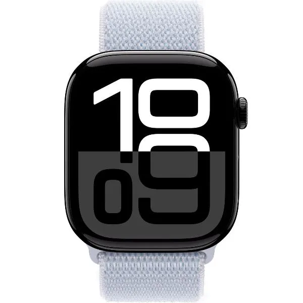 Смарт-часы Apple Watch Series 10 46mm Jet Black Aluminum Case with Blue Cloud Sport Loop, размер Regular