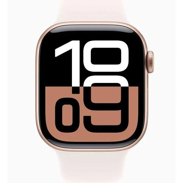 Смарт-часы Apple Watch Series 10 42mm Rose Gold Aluminium Case with Light Blush Sport Band, размер Regular