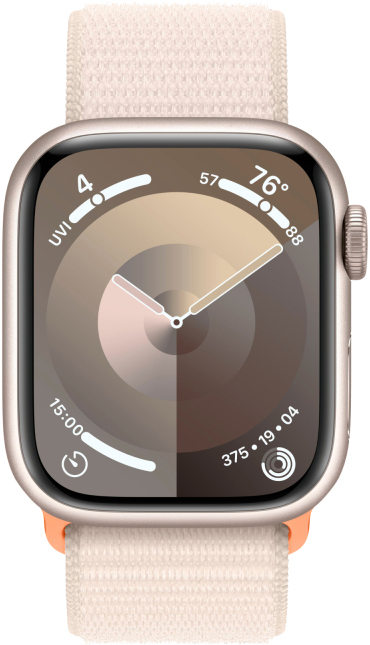Apple Watch Series 9 GPS 41мм корпус из алюминия Сияющая звезда + ремешок Sport Loop Сияющая звезда