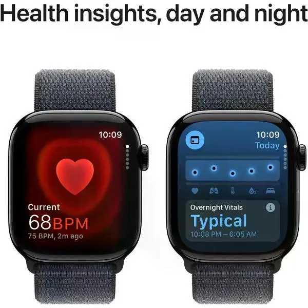 Смарт-часы Apple Watch Series 10 46mm Jet Black Aluminum Case with Dark Night Sport Loop, размер Regular