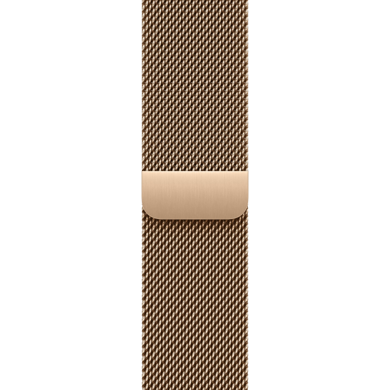 Apple Watch Series 10, 46 мм, корпус из титана цвета «титановый золотой», «миланская петля» золотого цвета, M/L