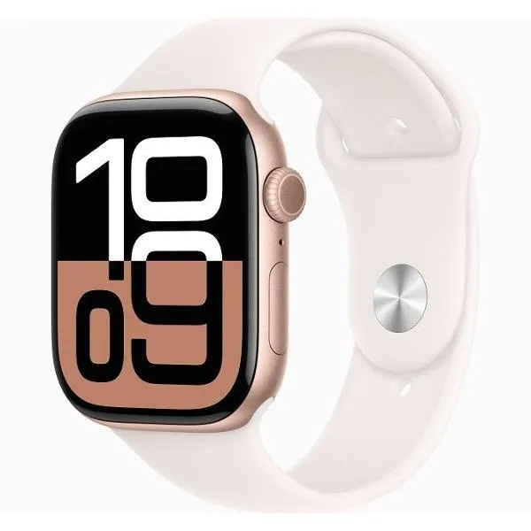Смарт-часы Apple Watch Series 10 46mm Rose Gold Aluminium Case with Light Blush Sport Band, размер Regular