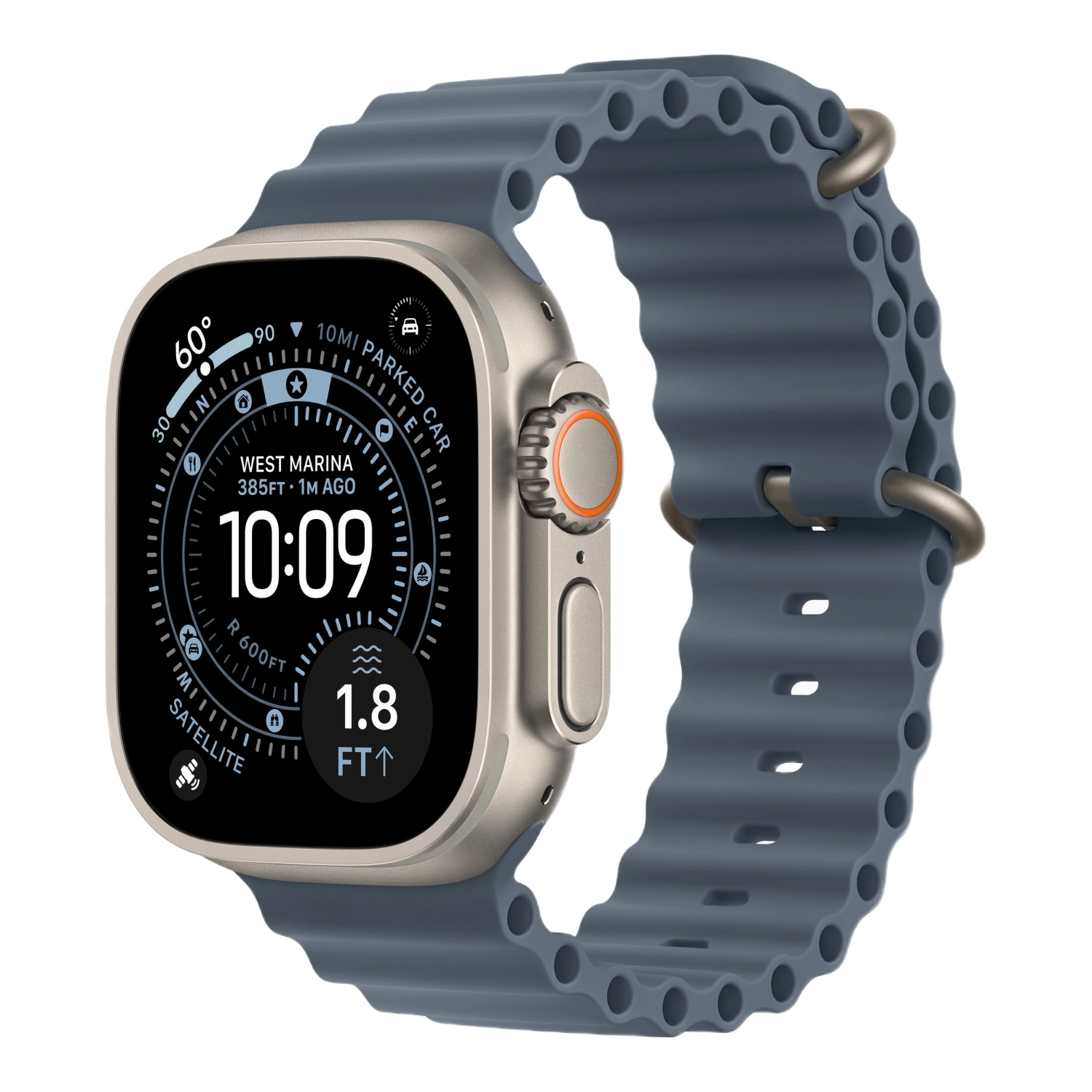 Apple Watch Ultra 3 49mm GPS + Cellular Black Titanium Case Black Ocean Band One Size