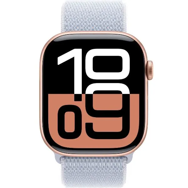 Смарт-часы Apple Watch Series 10 46mm Rose Gold Aluminum Case with Blue Cloud Sport Loop, размер Regular