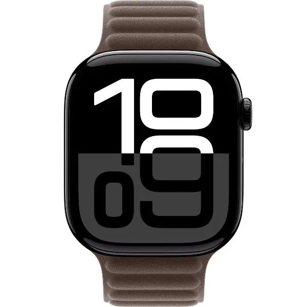 Смарт-часы Apple Watch Series 10 46mm Jet Black Aluminum Case with Dark Taupe Magnetic Link, размер S/M
