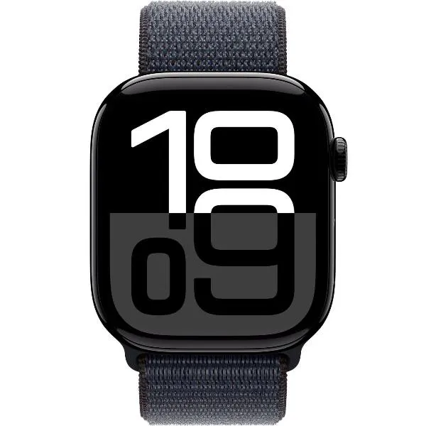 Смарт-часы Apple Watch Series 10 46mm Jet Black Aluminum Case with Ink Sport Loop, размер Regular