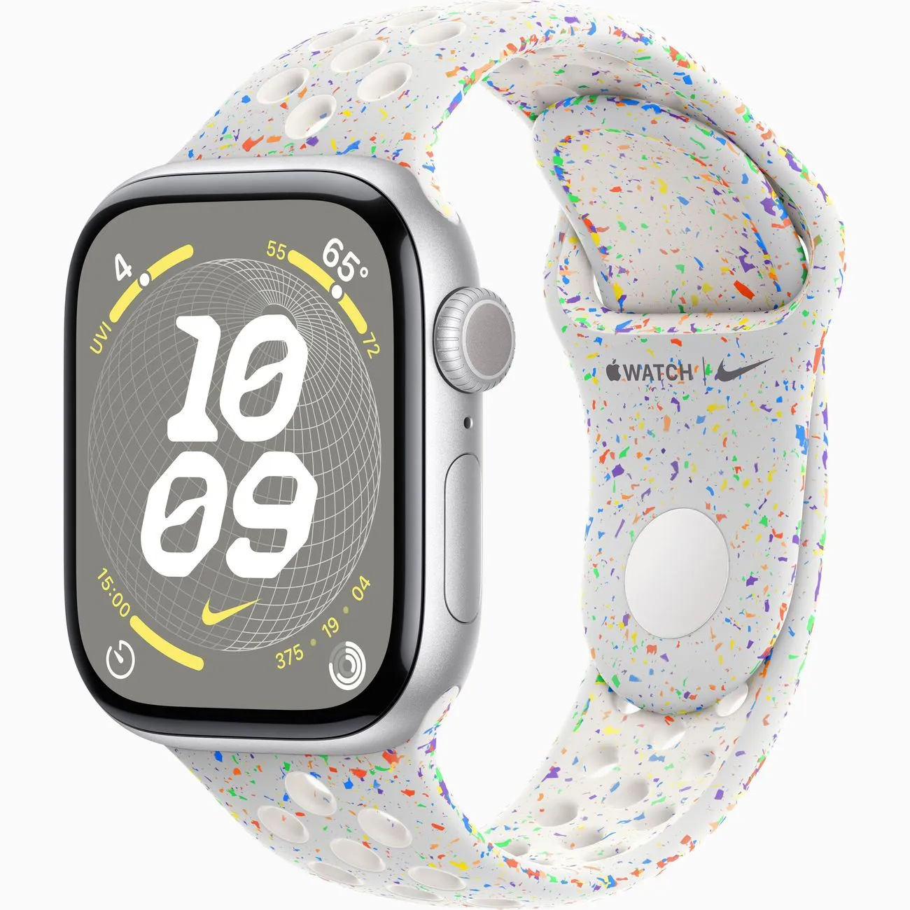 Смарт-часы Apple Watch Series 10 42mm Silver Aluminum Case with Pure Platinum Nike Sport Band, размер S/M
