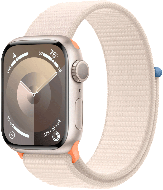 Apple Watch Series 9 GPS 41мм корпус из алюминия Сияющая звезда + ремешок Sport Loop Сияющая звезда