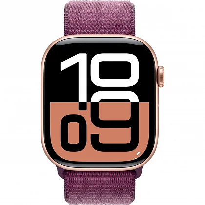 Смарт-часы Apple Watch Series 10 46mm Rose Gold Aluminum Case with Plum Sport Loop, размер Regular