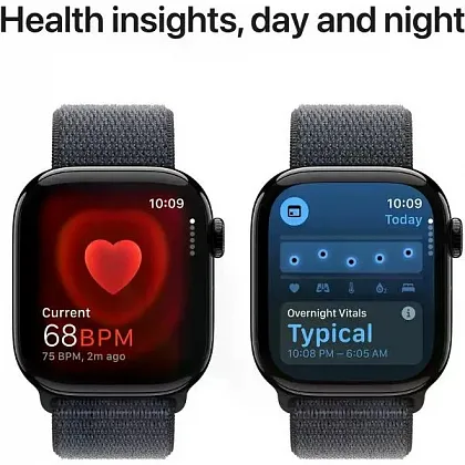 Смарт-часы Apple Watch Series 10 46mm Jet Black Aluminum Case with Dark Night Sport Loop, размер Regular