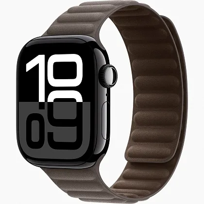Смарт-часы Apple Watch Series 10 46mm Jet Black Aluminum Case with Dark Taupe Magnetic Link, размер S/M