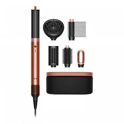 Стайлер Dyson Airwrap HS09 Co-anda 2x янтарный, пыльно-розовый (Подарочный кейс для хранения)