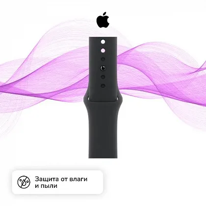 Смарт-часы Apple Watch Series 10 42mm Jet Black Aluminum Case with Black Sport Band, размер M/L