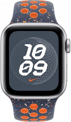Ремешок Apple 42 мм Nike Sport Band, цвета «‎синее пламя», размер S/M